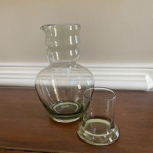 Elegant Clear Glass Carafe and Tumbler Set